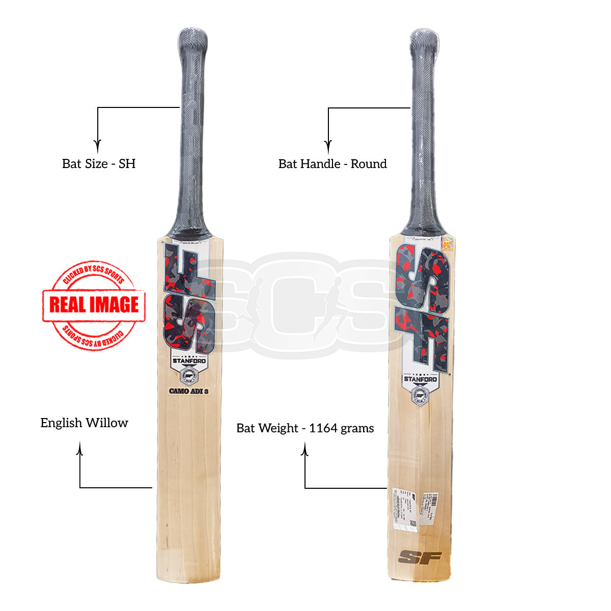 SF Camo-Adi 3 English Willow Cricket Bat