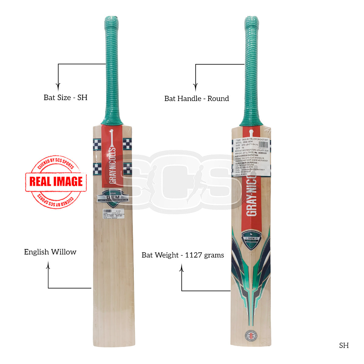 Gray Nicolls GN6 GEM English Willow Cricket Bat