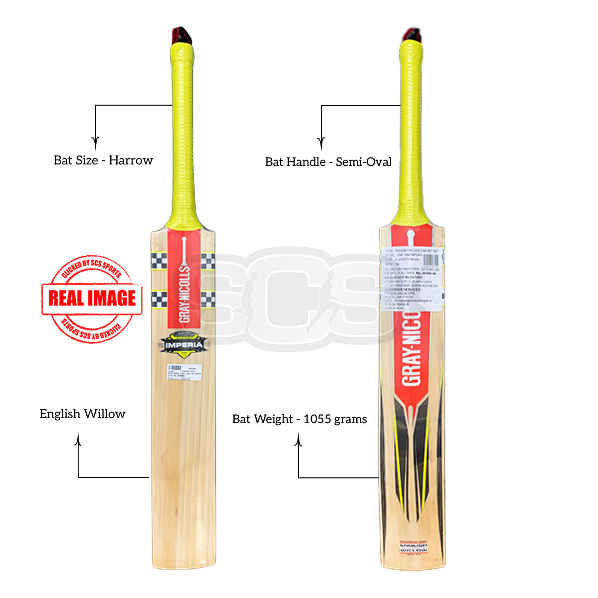 Gray-Nicolls GNX 1250 Imperia English Willow Cricket Bat (Harrow)