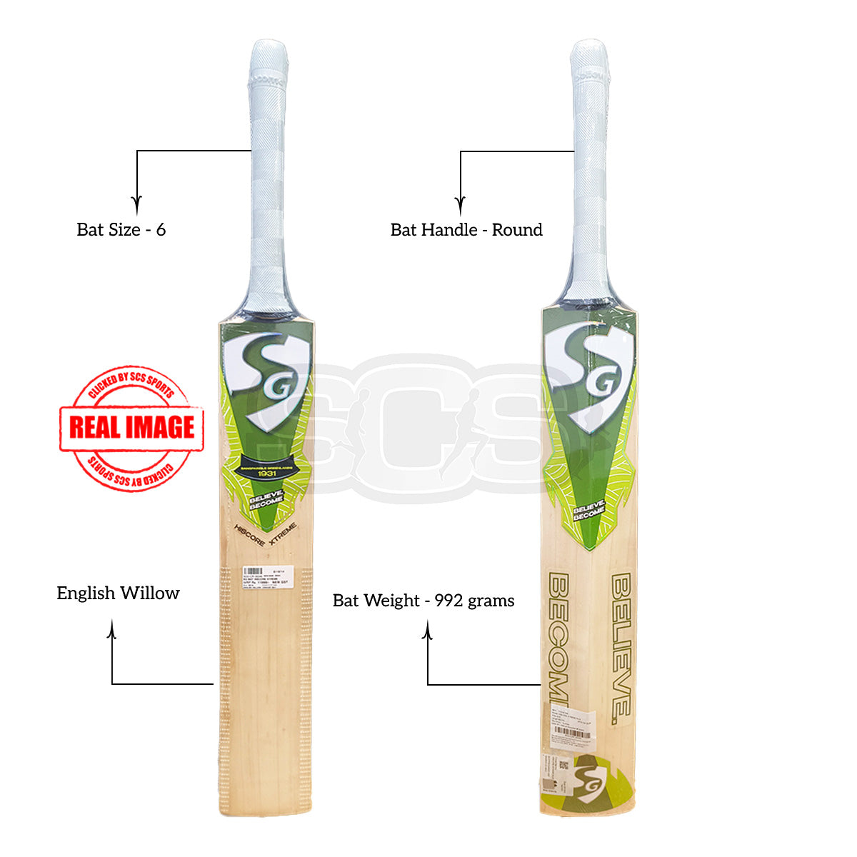 SG Hiscore Xtreme English Willow Cricket Bat (6)