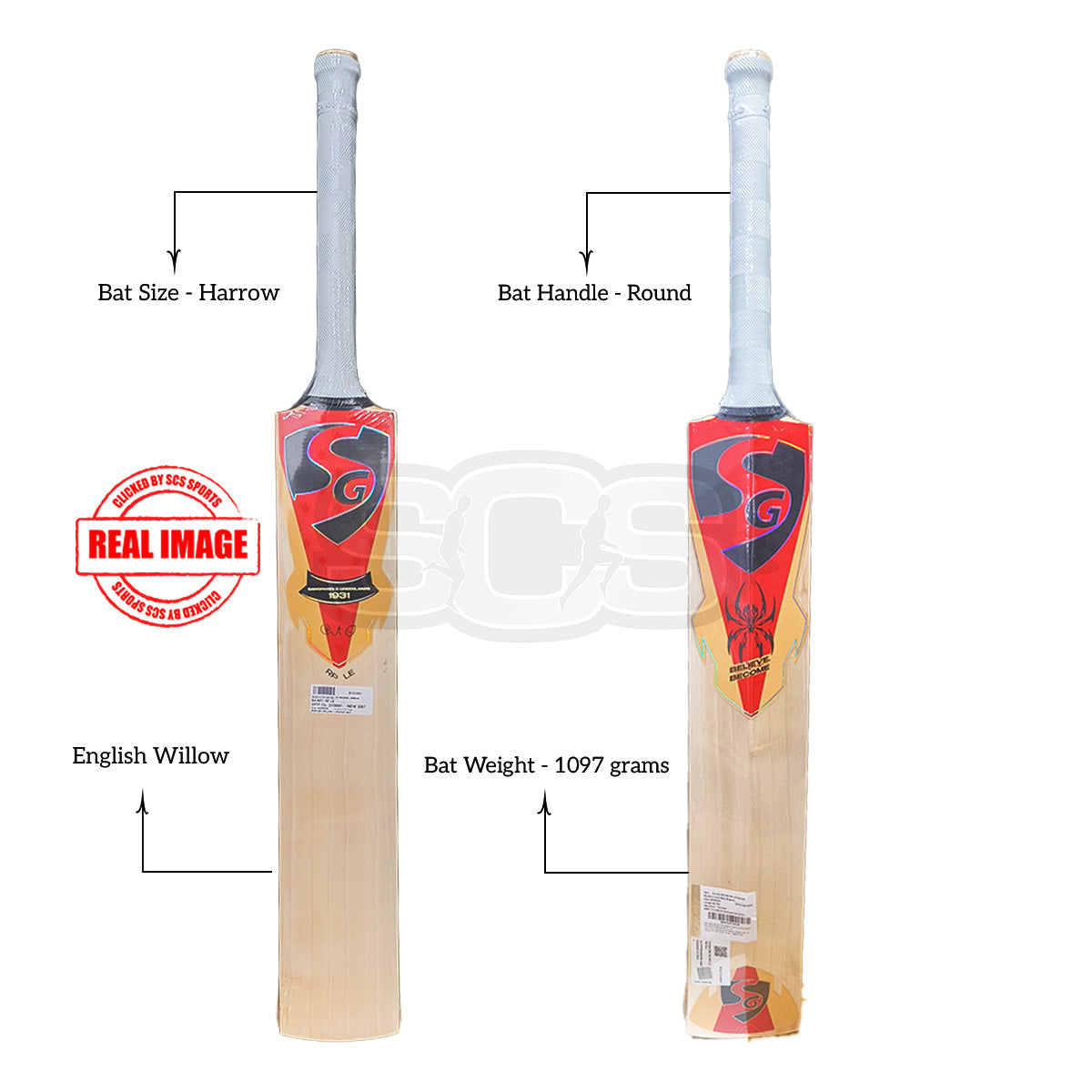 SG RP LE English Willow Cricket Bat (Harrow)