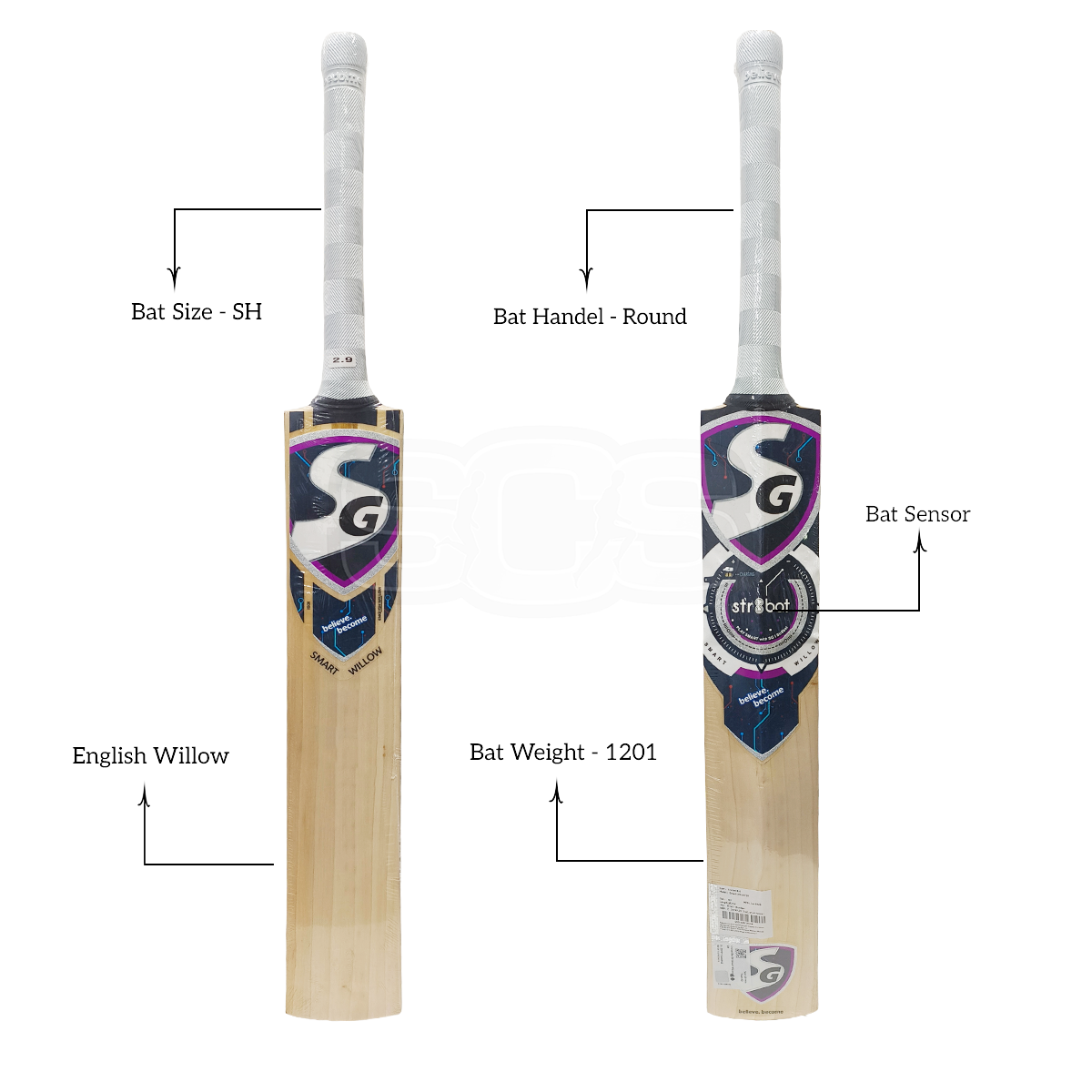 SG Smart Willow (With Sensor) English Willow Cricket Bat