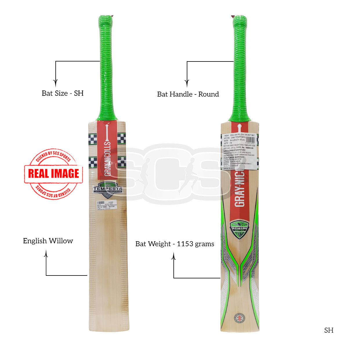 Gray-Nicolls GN3 Tempesta English Willow Cricket Bat