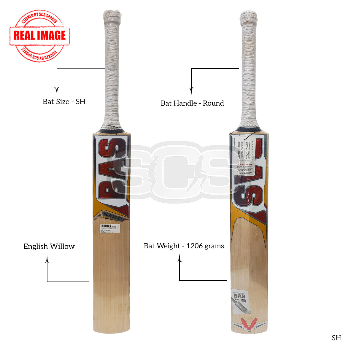 BAS Vampire Bow 20/20 English Willow Cricket Bat
