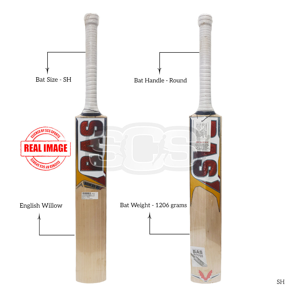BAS Vampire Bow 20/20 English Willow Cricket Bat