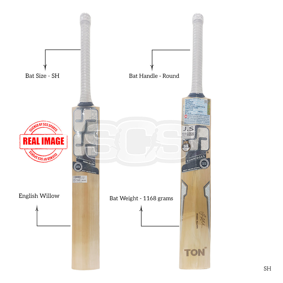 SS Finn Allen English Willow Cricket Bat