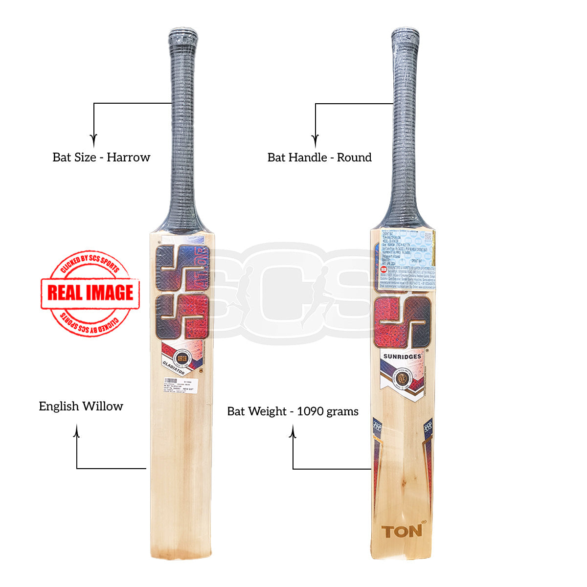 SS Gladiator English Willow Cricket Bat (Harrow)