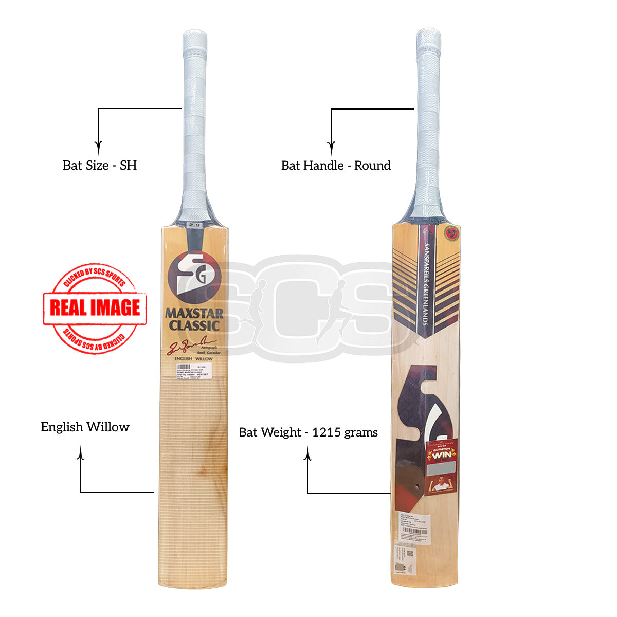 SG Maxstar Classic English Willow Cricket Bat