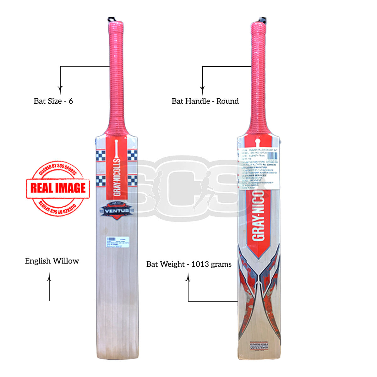 Gray-Nicolls GNX 1400 Ventus English Willow Cricket Bat (6)