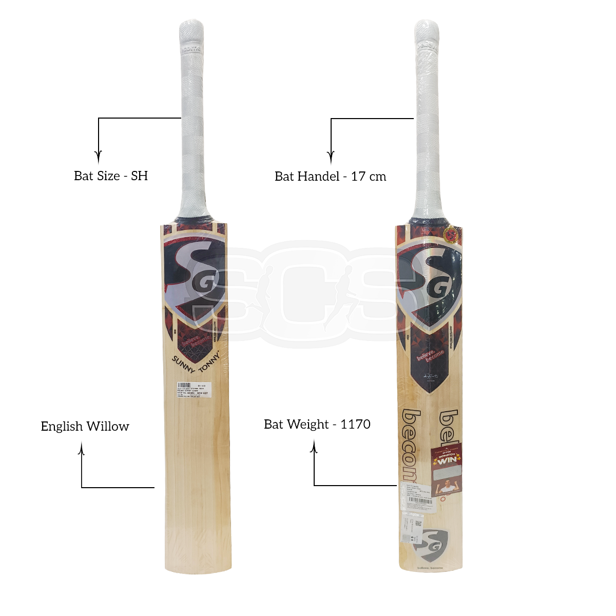SG Sunny Tonny English Willow Cricket Bat