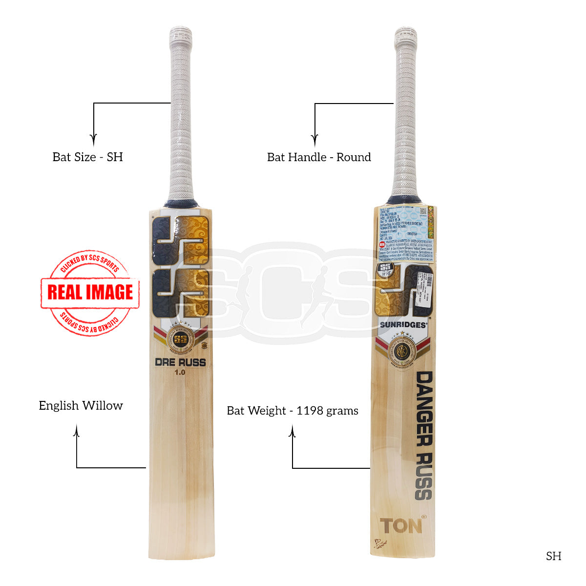 SS Dre Russ 1.0 English Willow Cricket Bat