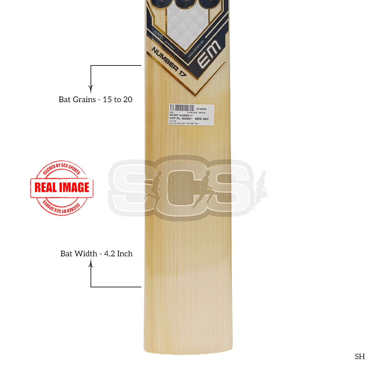 EM 360 Number 17 English Willow Cricket Bat