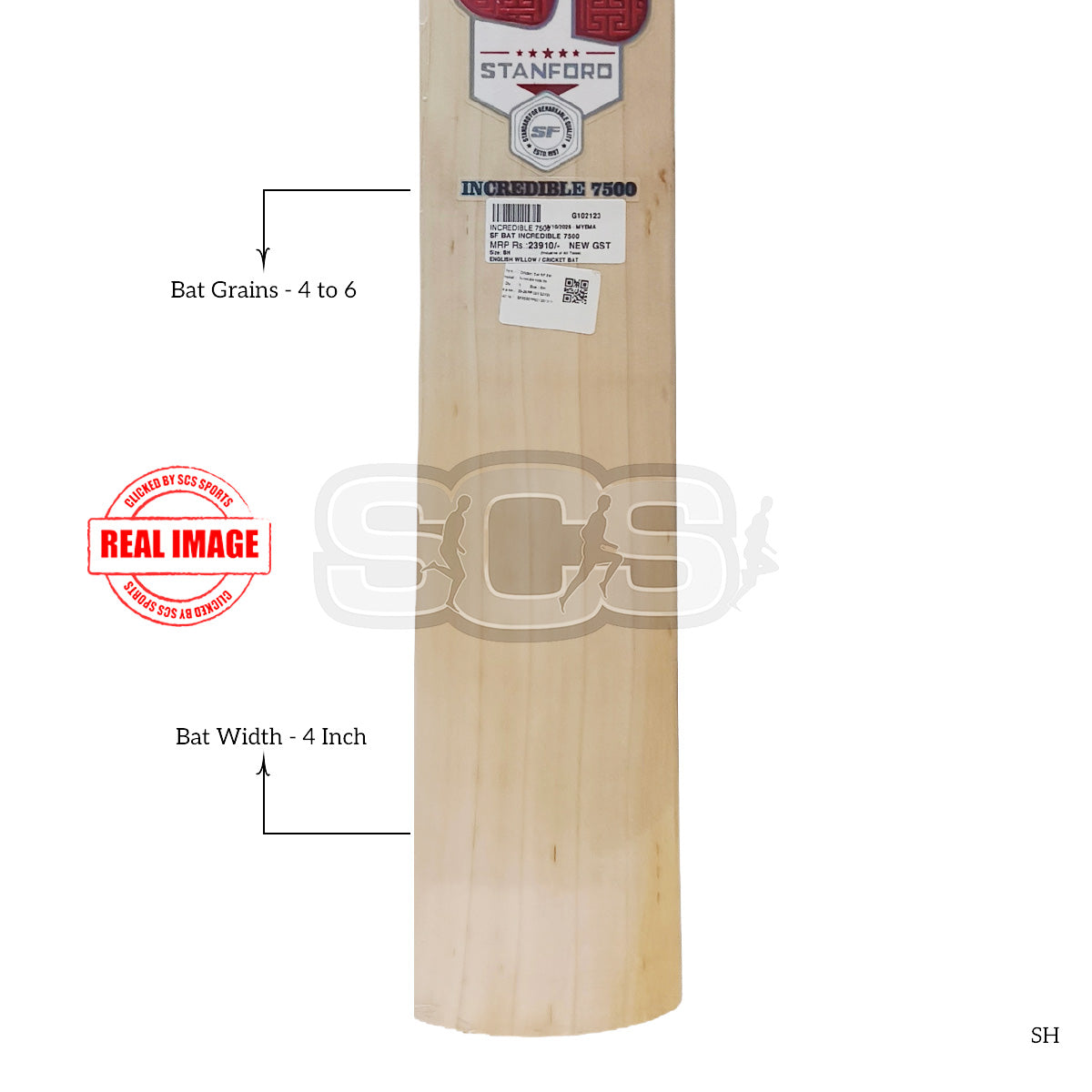 SF Incredible 7500 English Willow Cricket Bat