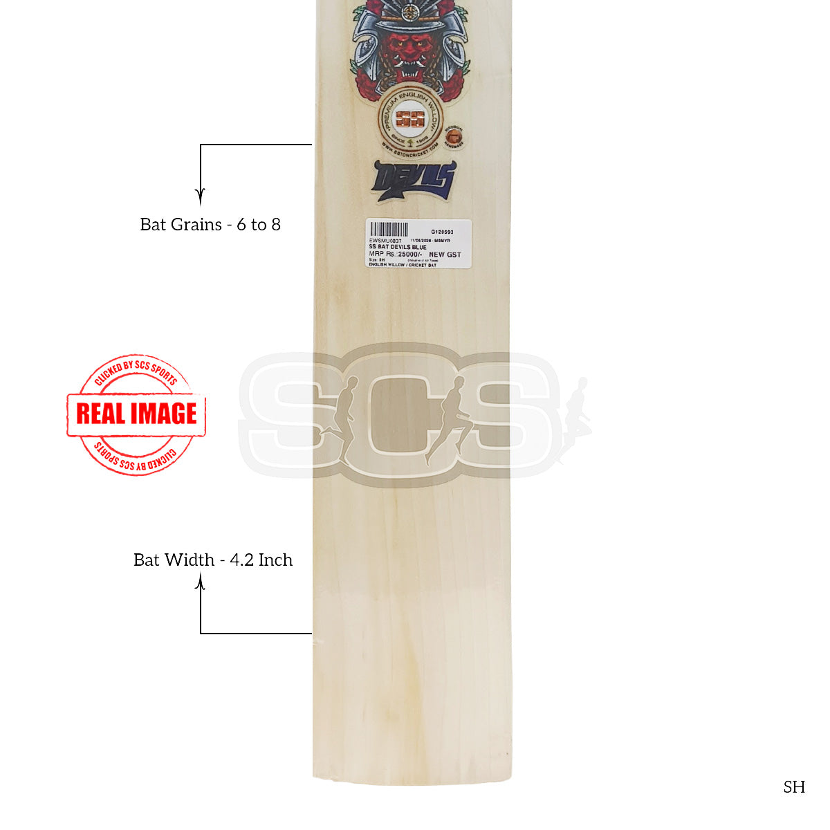 SS Devils Blue English Willow Cricket Bat