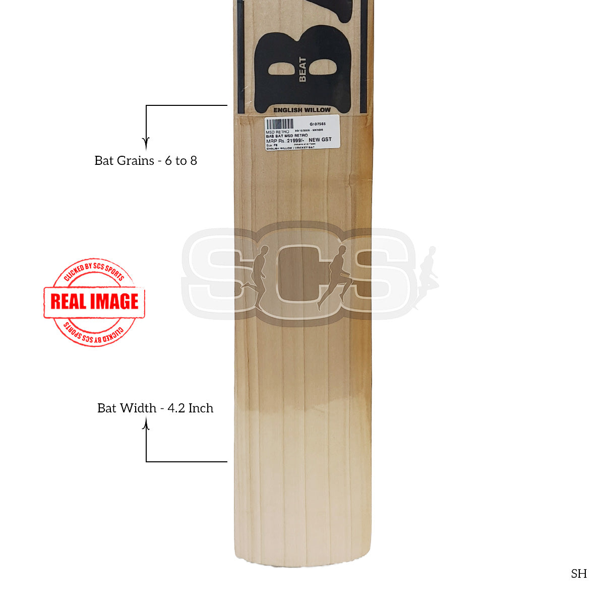 BAS MSD Retro English Willow Cricket Bat