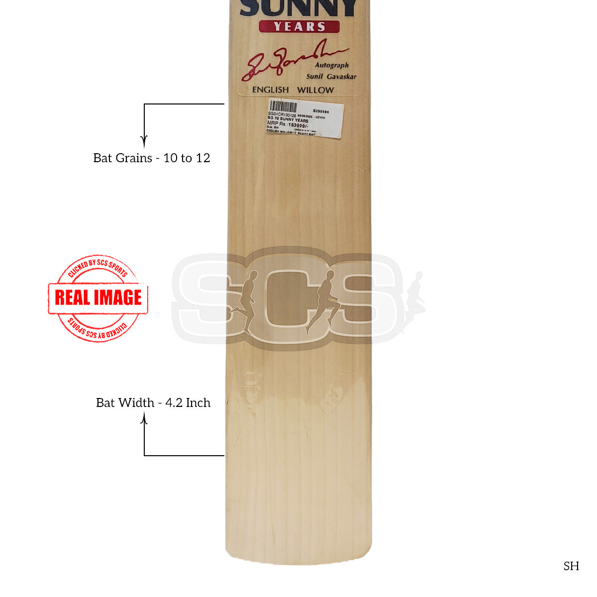 SG 70 Sunny Years English Willow Cricket Bat