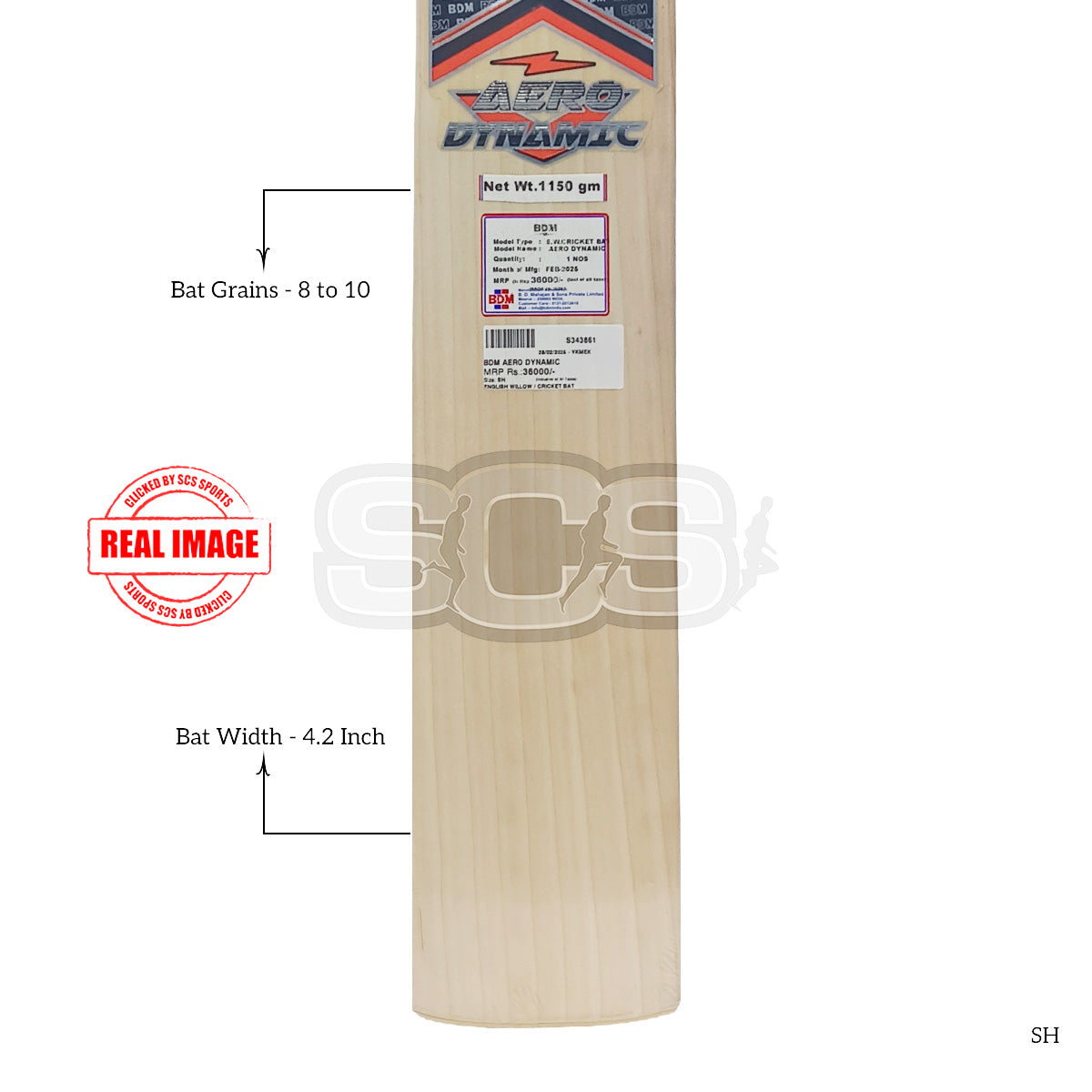 BDM Aero Dynamic English Willow Cricket Bat