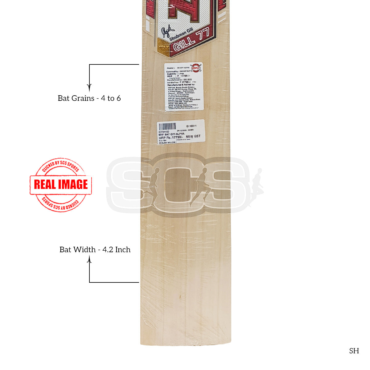 MRF G77-Alpha English Willow Cricket Bat