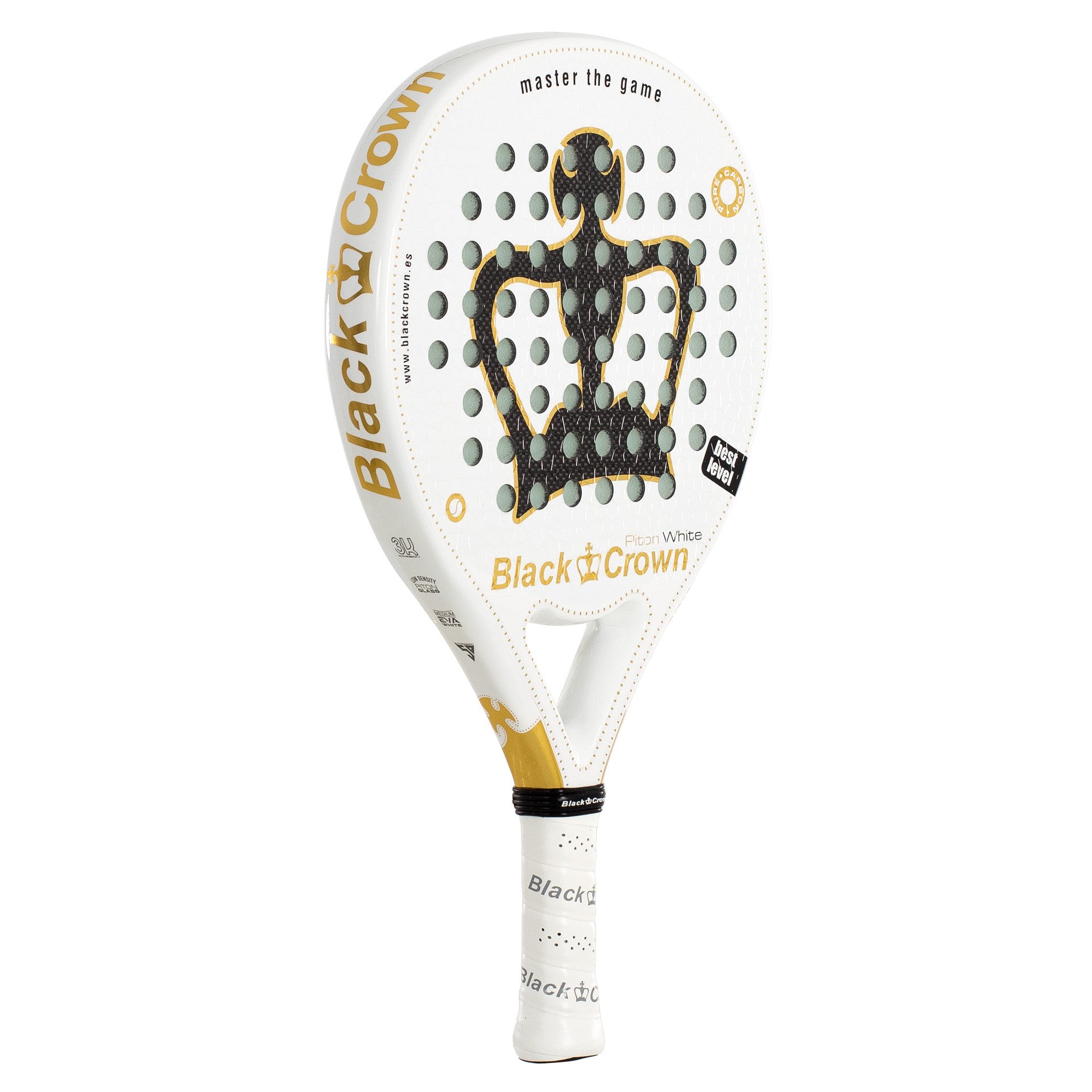 Black Crown Piton White Padel Racket