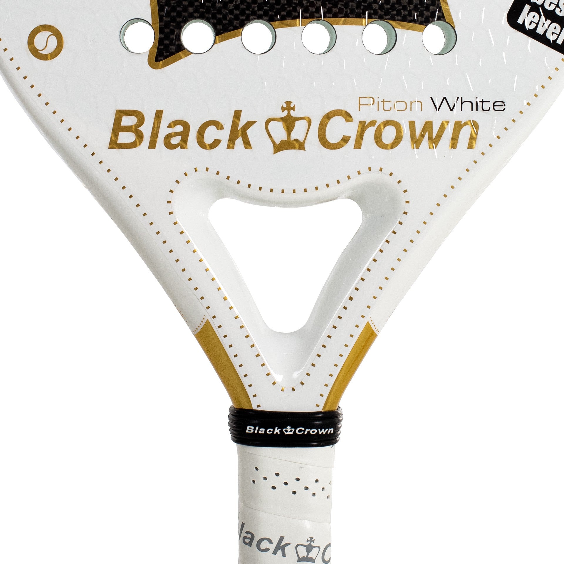 Black Crown Piton White Padel Racket