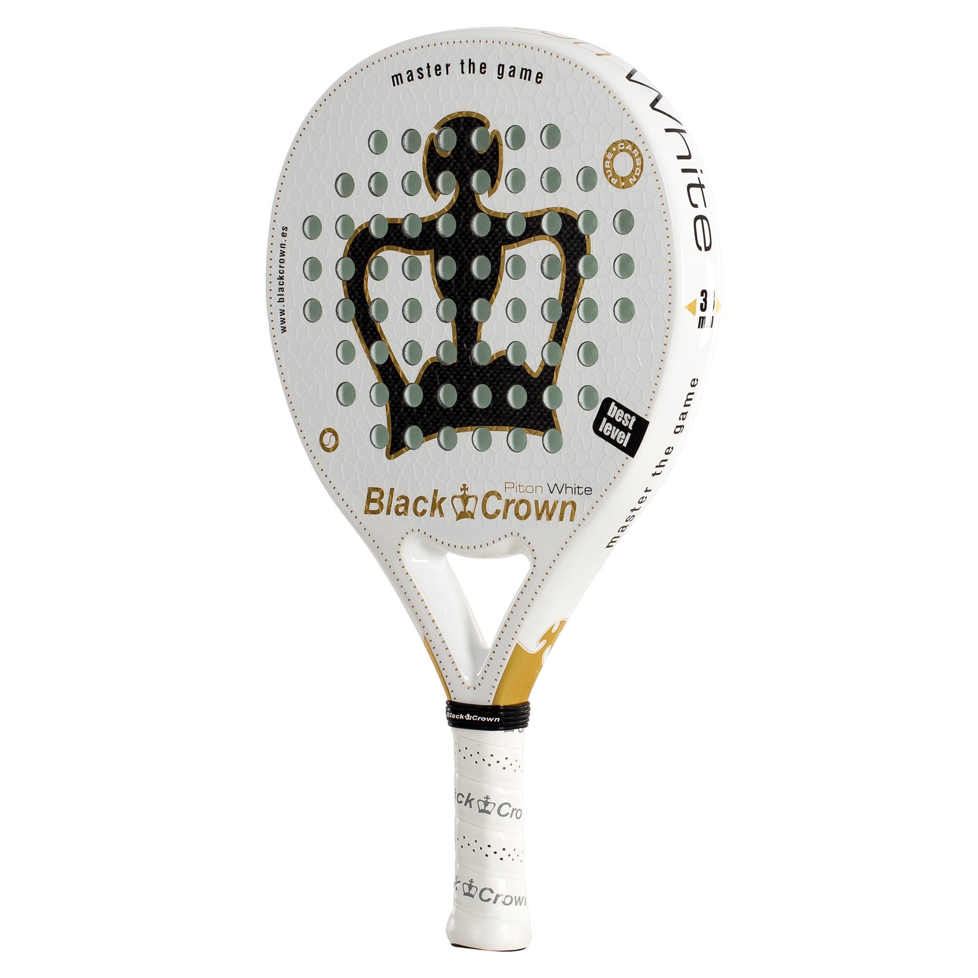 Black Crown Piton White Padel Racket