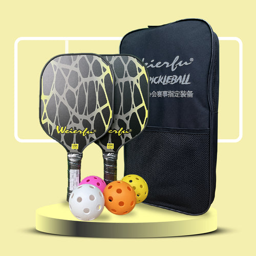 Weierfu Graphite Phase Silver Pickleball Paddle Set