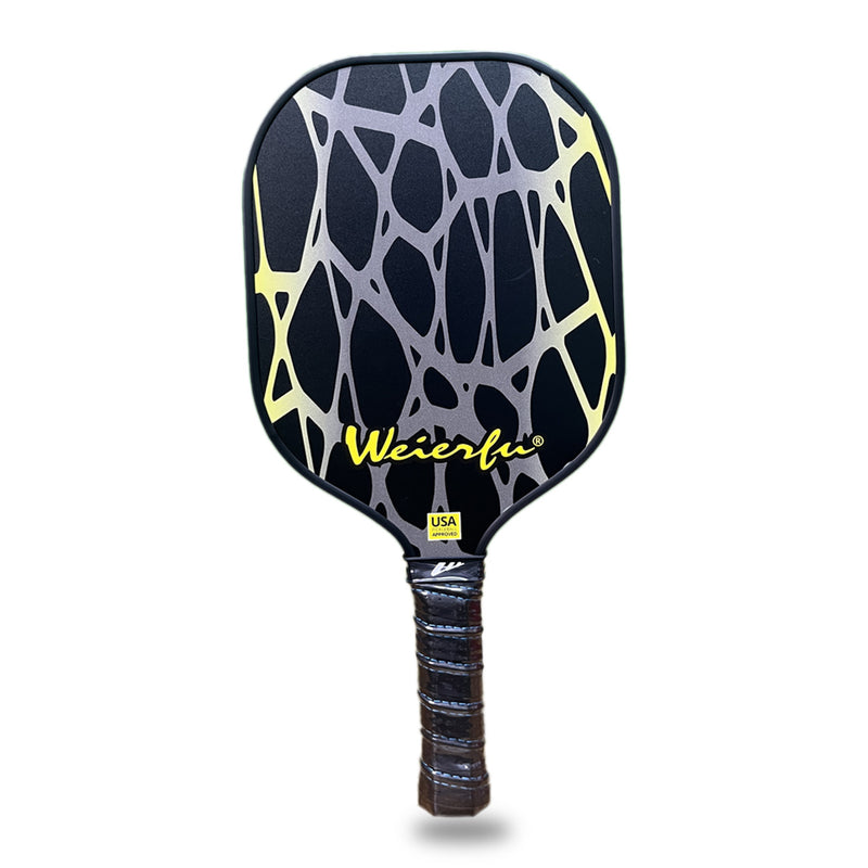 Load image into Gallery viewer, Weierfu Graphite Phase Silver Pickleball Paddle Set back
