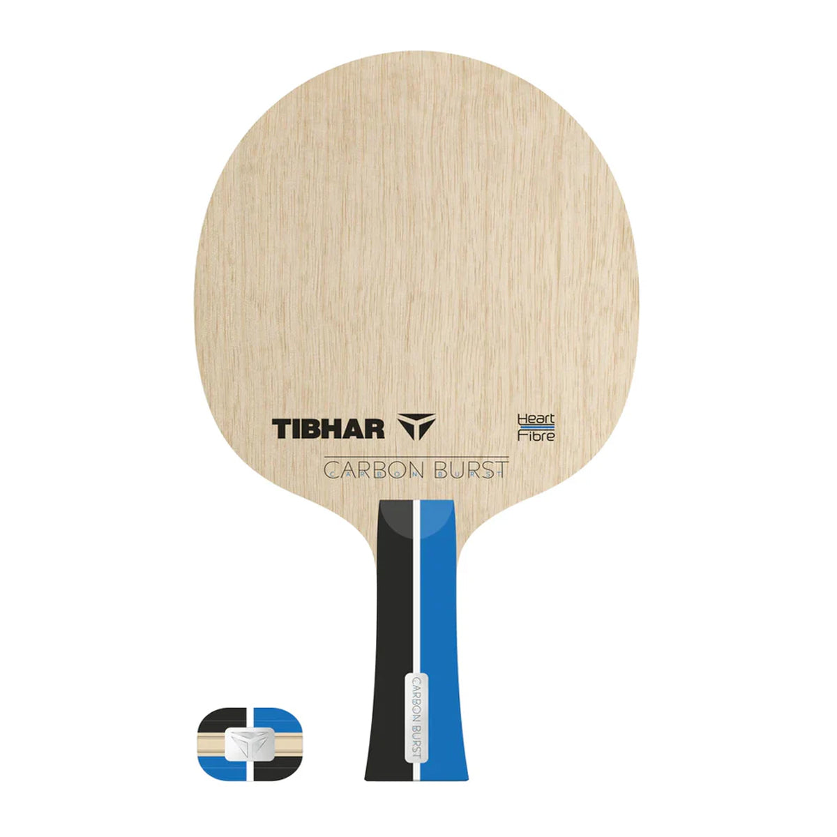 Tibhar Powercarbon XT Table Tennis Bat, All-round and Offensive TT Racket with ITTF Competition Admission, Blue Tibhar Powercarbon XT Table Tennis Bat, All-round and Offensive TT Racket with ITTF Competition Admission, Blue