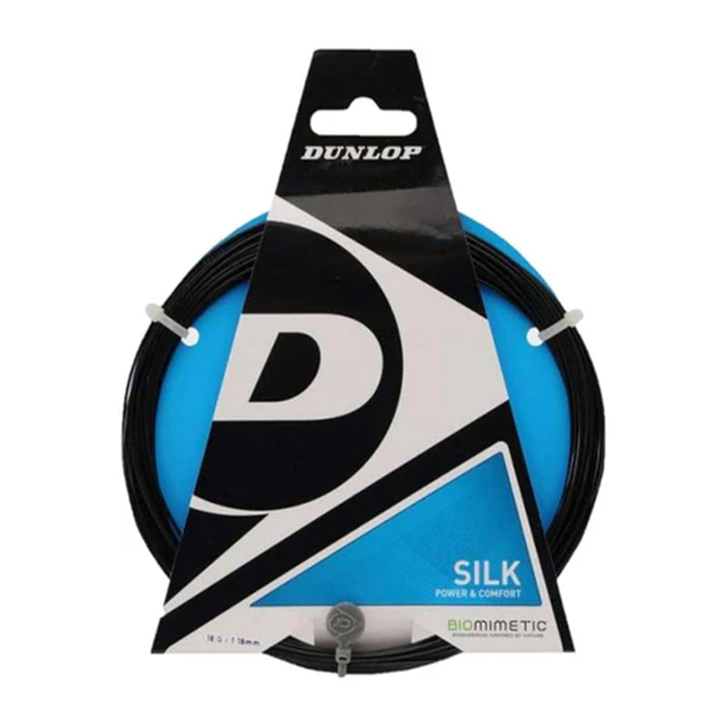 Load image into Gallery viewer, Dunlop Silk Black 18g Squash String (one racket can be strung)
