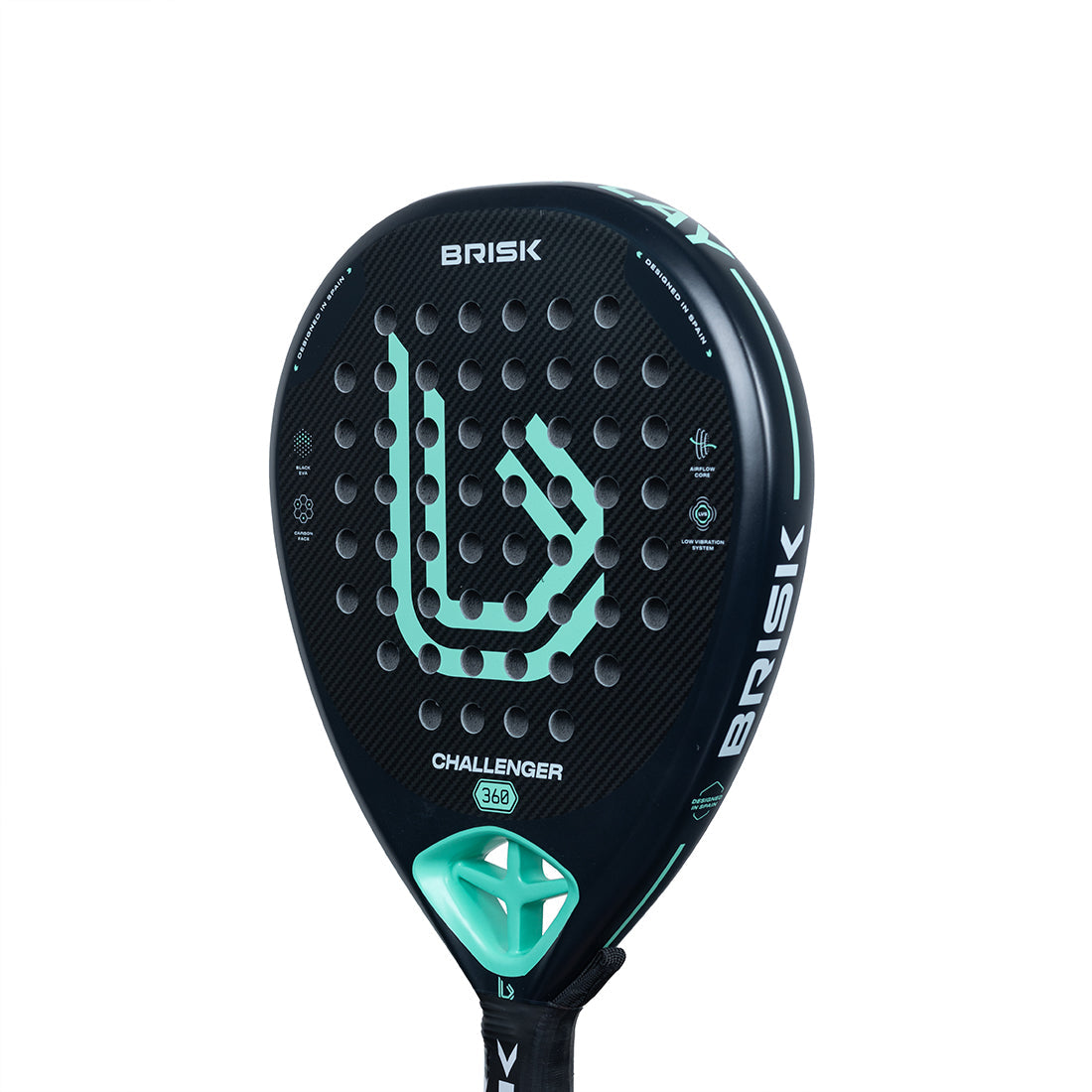 Brisk Challenger 360 Gms Padel Racquet (Designed in Spain) front view