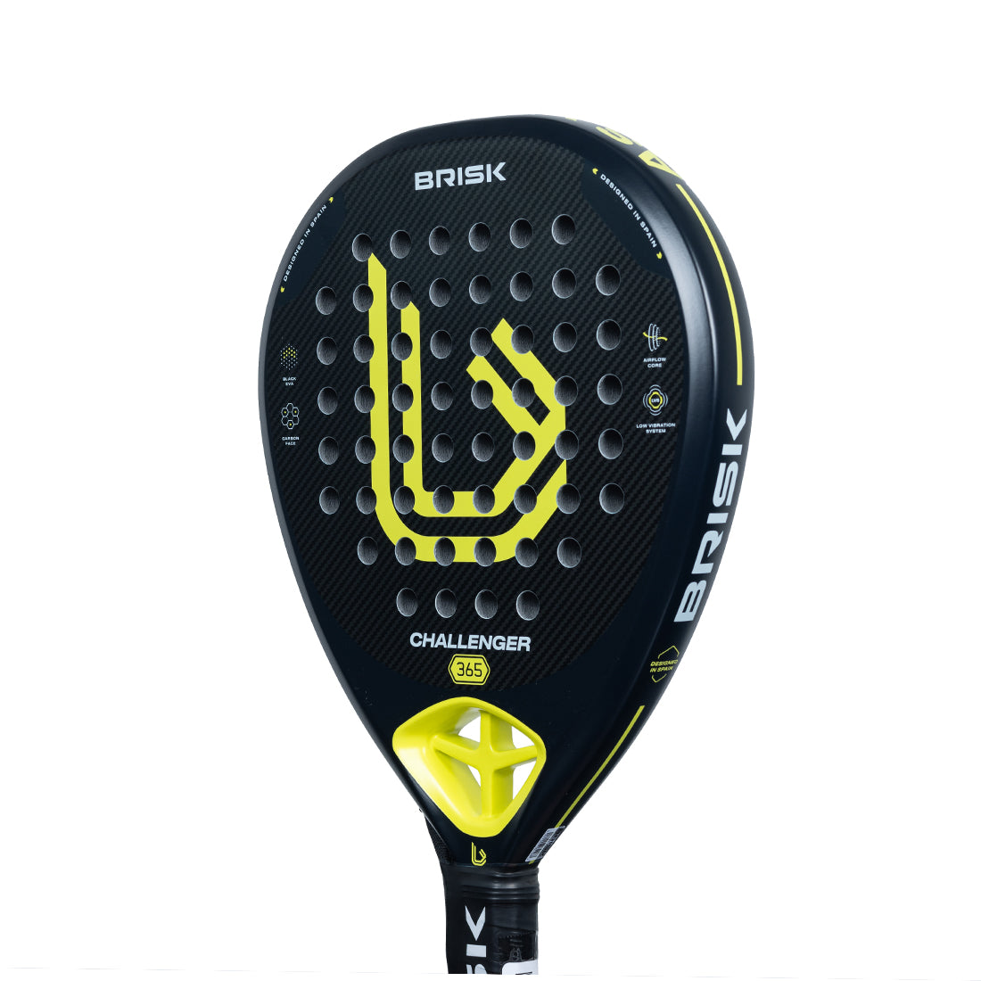 Brisk Challenger 365 Gms Padel Racquet (Designed in Spain) front view