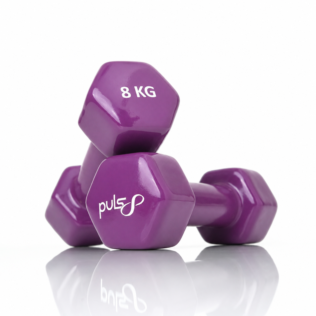 Puls8 Vinyl Hex Dumbbell (Single Dumbbell)