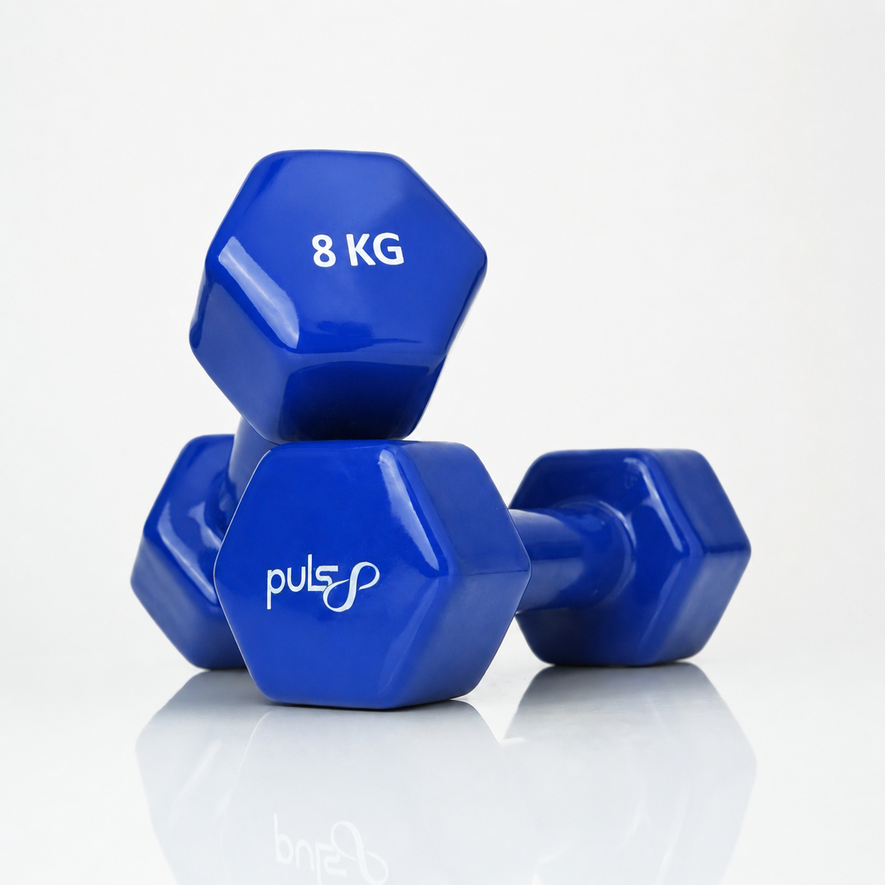 Puls8 Vinyl Hex Dumbbell (Single Dumbbell)