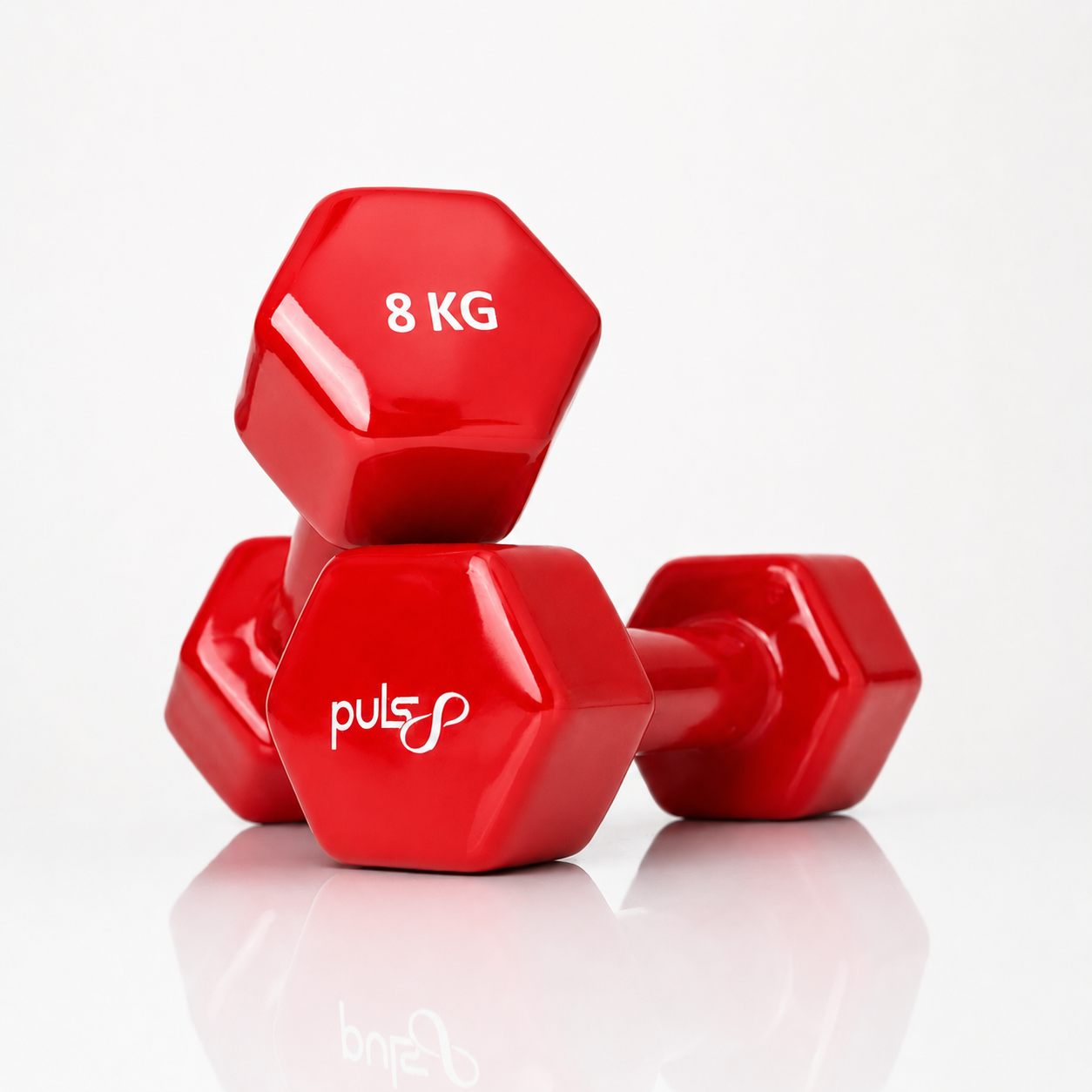 Puls8 Vinyl Hex Dumbbell (Single Dumbbell)