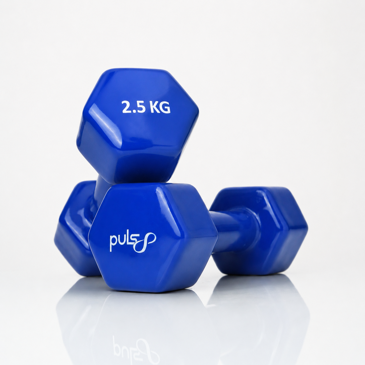 Puls8 Vinyl Hex Dumbbell (Single Dumbbell)