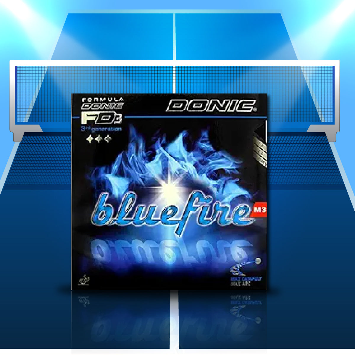 Donic Blue Fire M3 Table Tennis Rubber (Black)