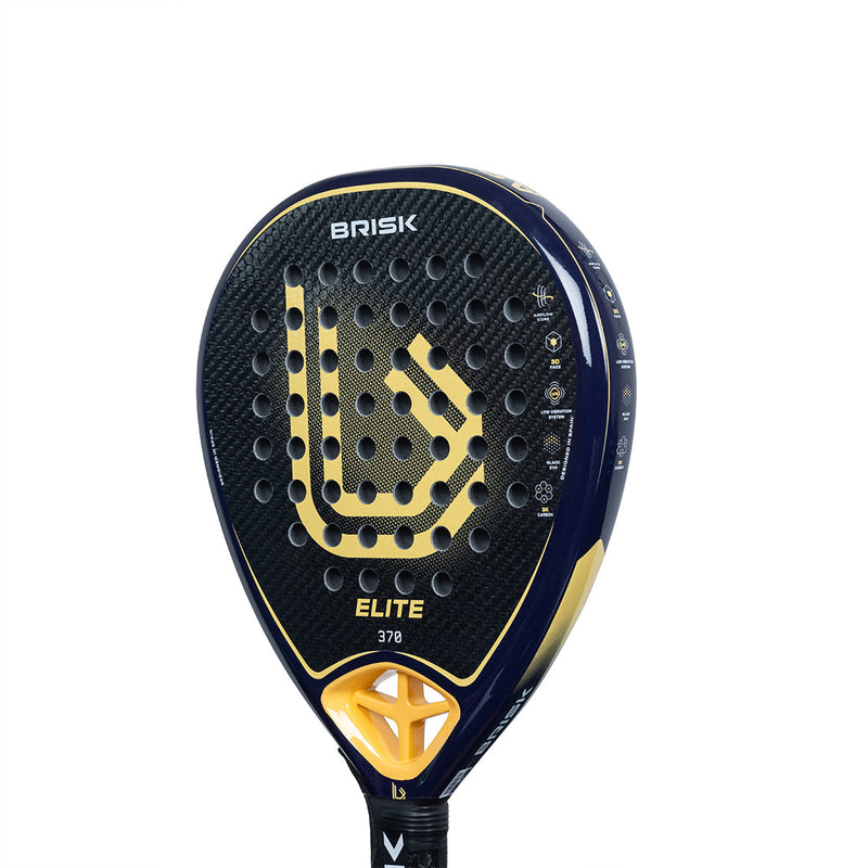 Load image into Gallery viewer, Brisk Elite 370 Gms Padel Racquet (Designed in Spain) full view
