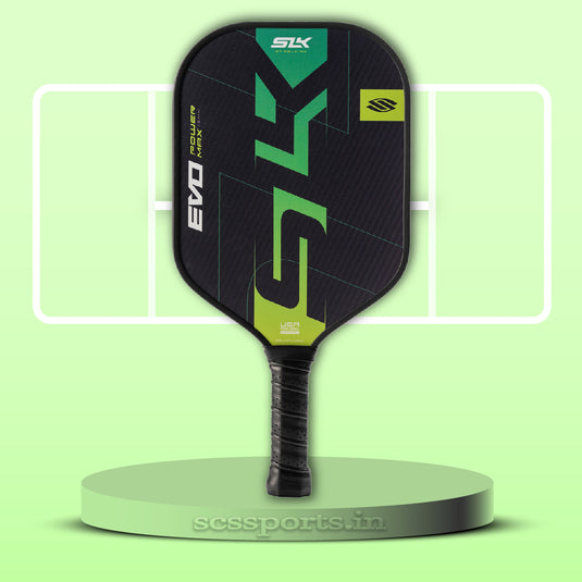 Selkirk SLK Evo Power Max Pickleball Paddle green bg