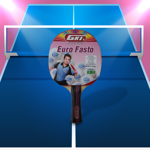 GKI Euro Fasto Table Tennis Bat with Cover