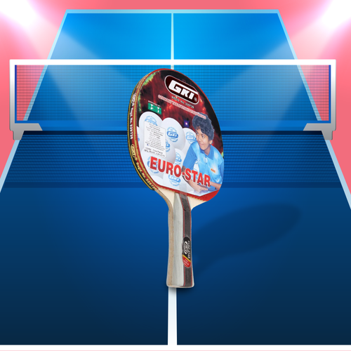 GKI Euro Star Table Tennis Bat with Cover