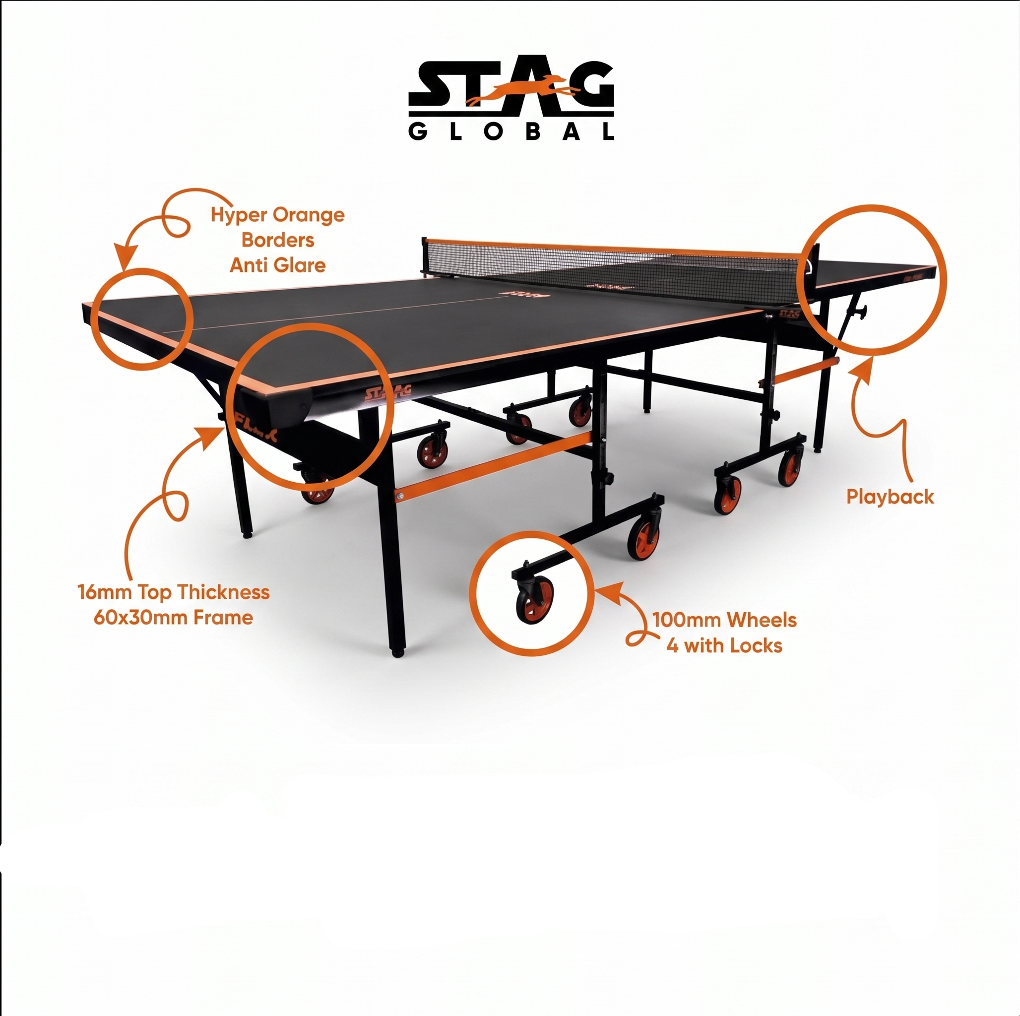 Stag Global Flex 25 Table Tennis Table