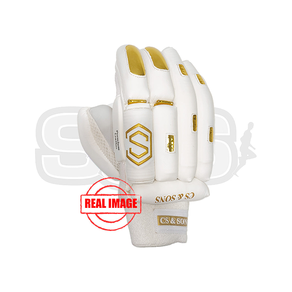 CS & Sons Instinct Plus Gold EDT Cricket Batting Gloves