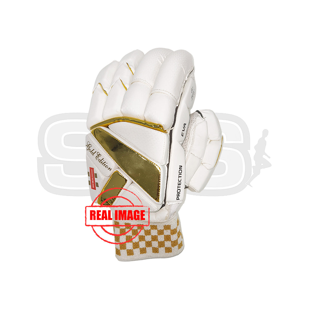 Gray-Nicolls Gold Edition White Cricket Batting Glove