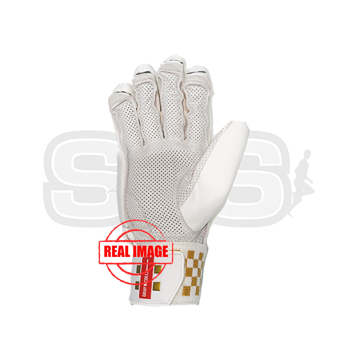 Gray-Nicolls Gold Edition White Cricket Batting Glove