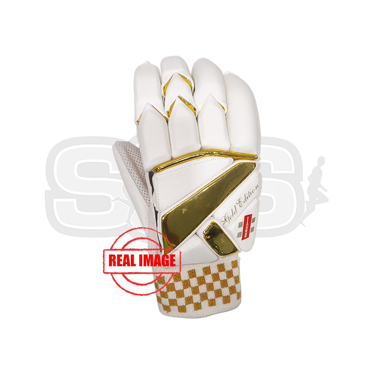 Gray-Nicolls Gold Edition White Cricket Batting Glove