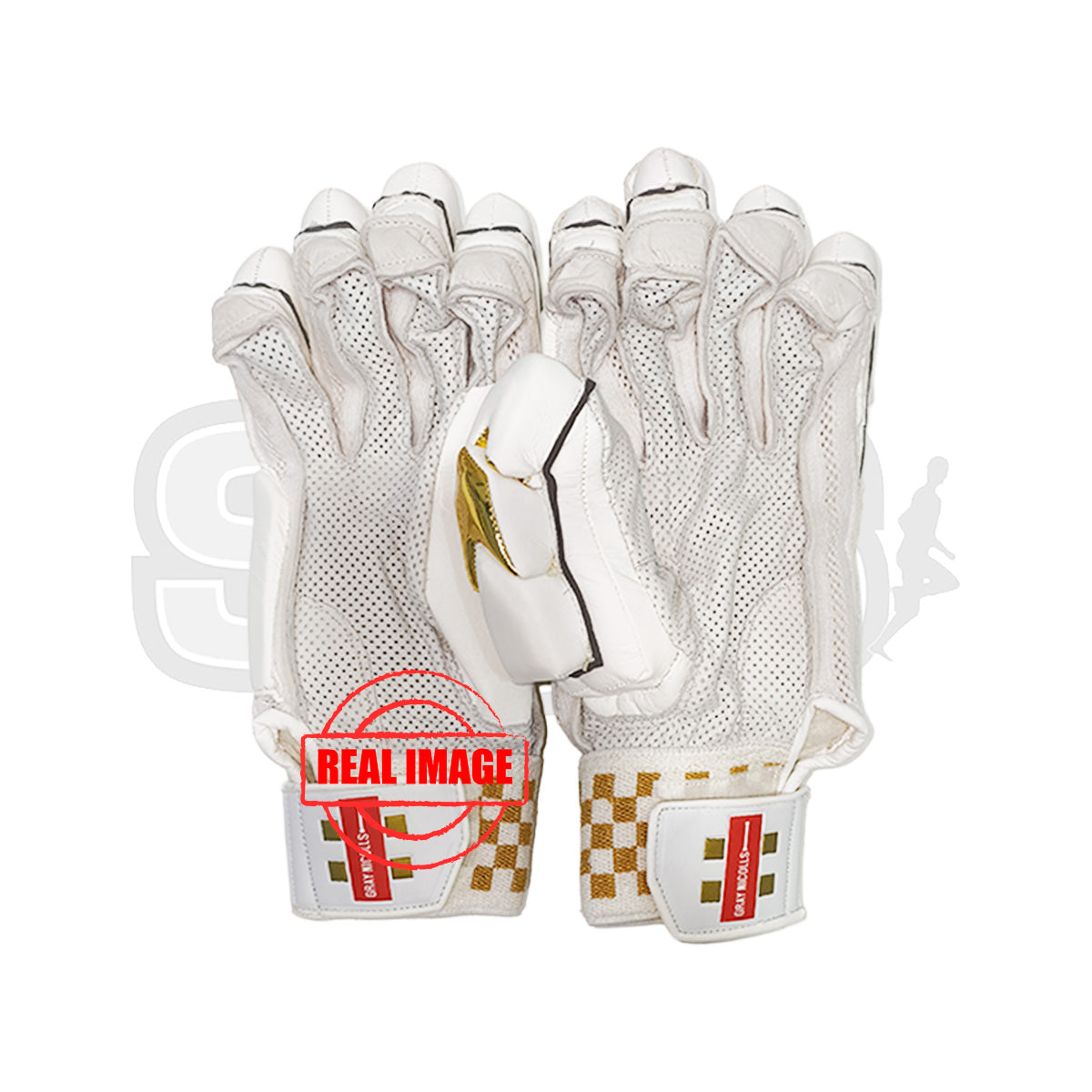 Gray-Nicolls Gold Edition White Cricket Batting Glove