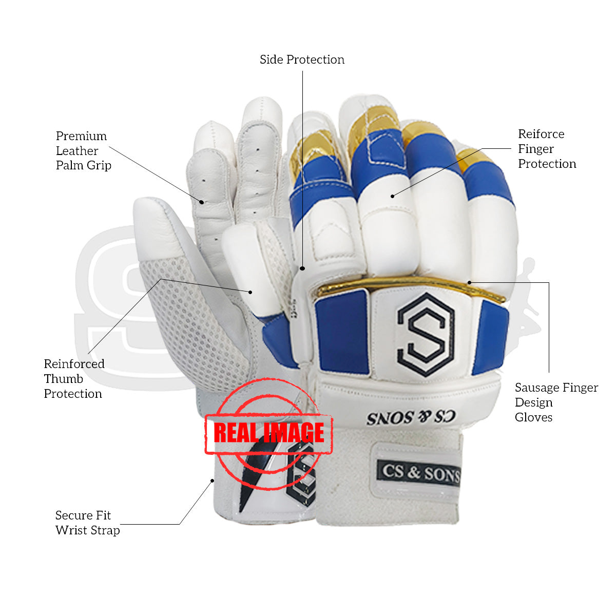 CS & Sons Stealth Max Plus Cricket Batting Gloves
