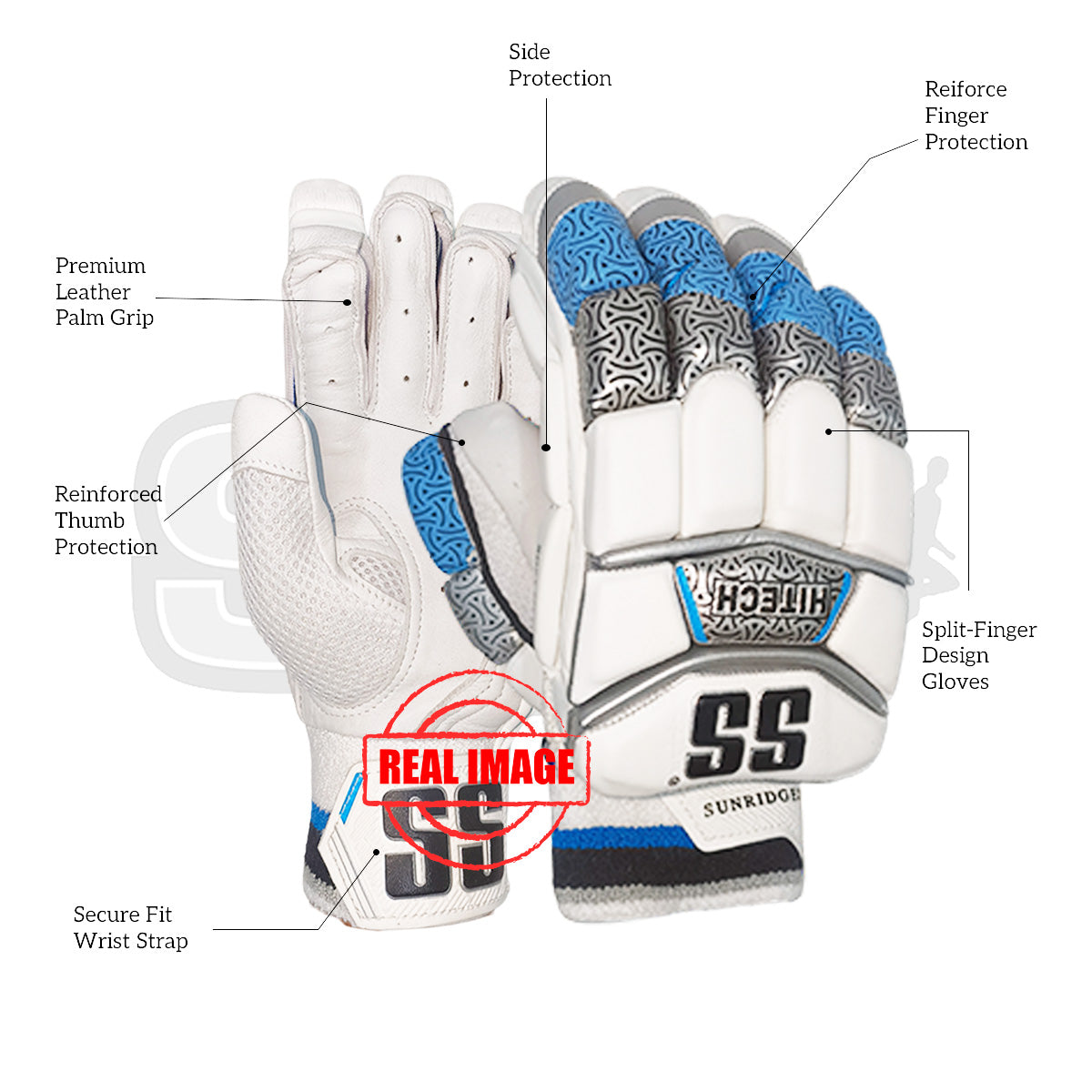 SS Hitech Cricket Batting Gloves