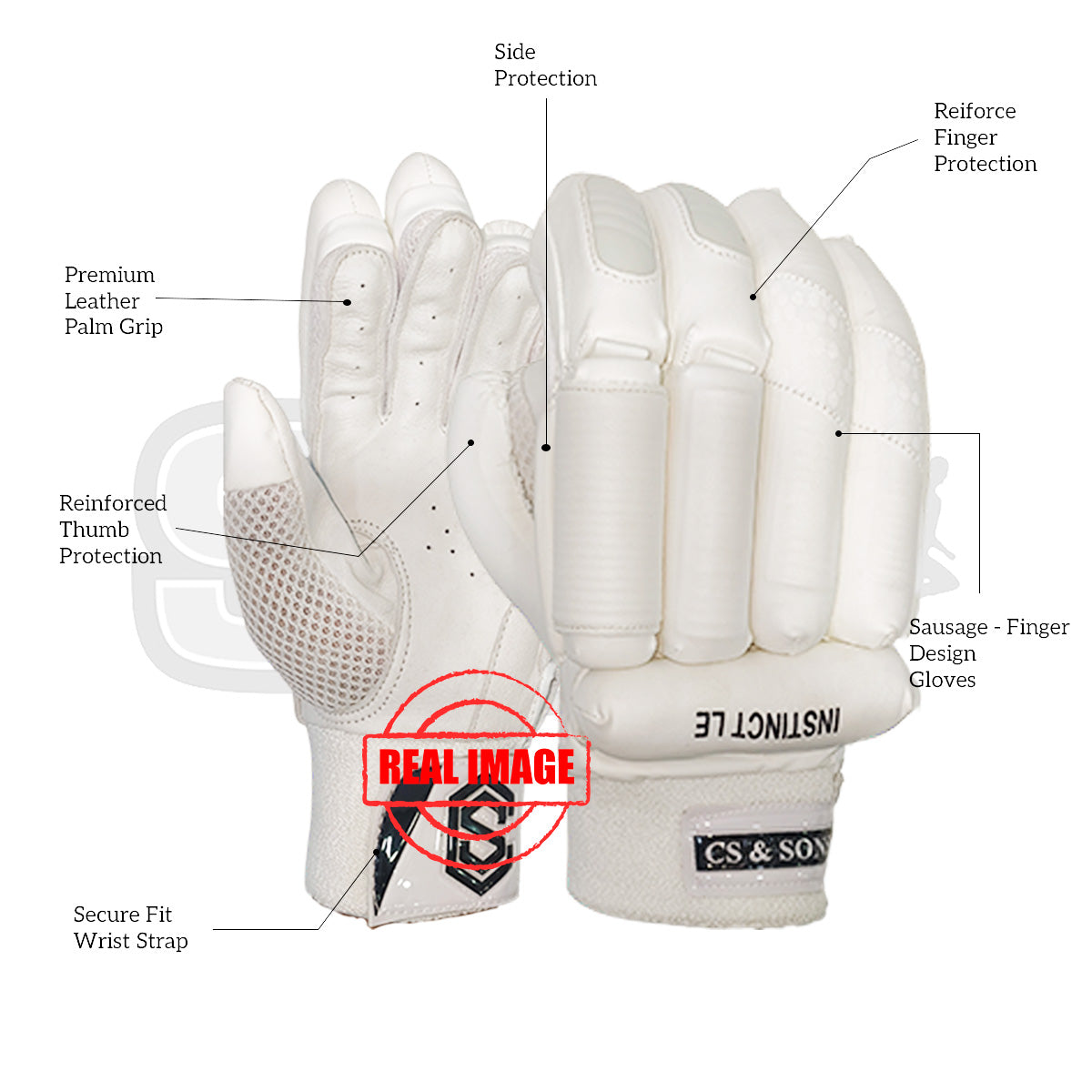 CS & Sons Instinct LE Cricket Batting Gloves