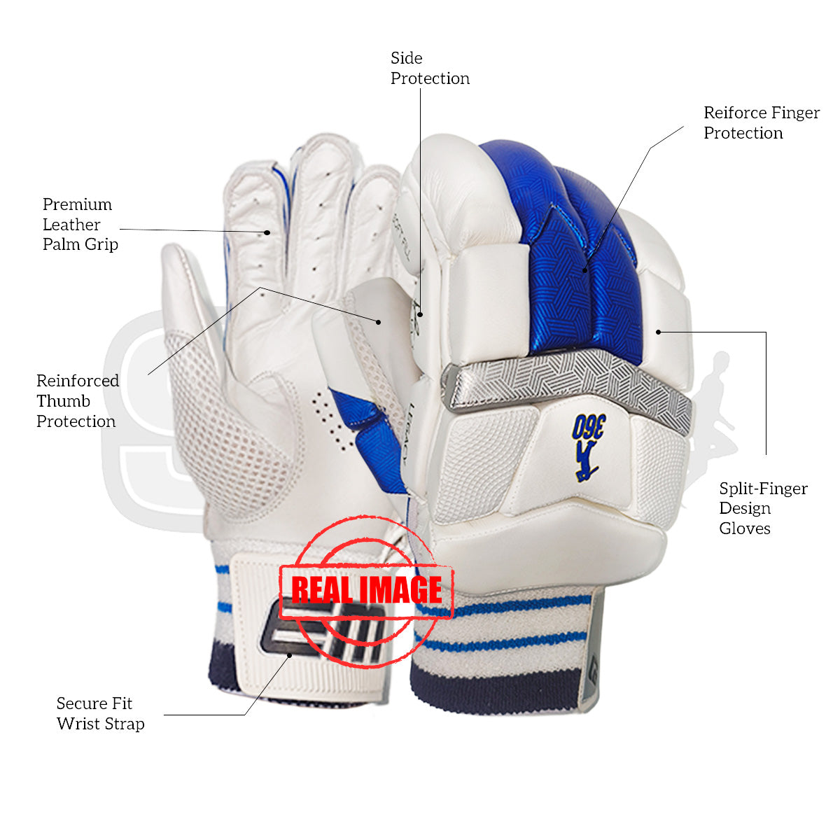 EM 360 Legacy Cricket Batting Gloves